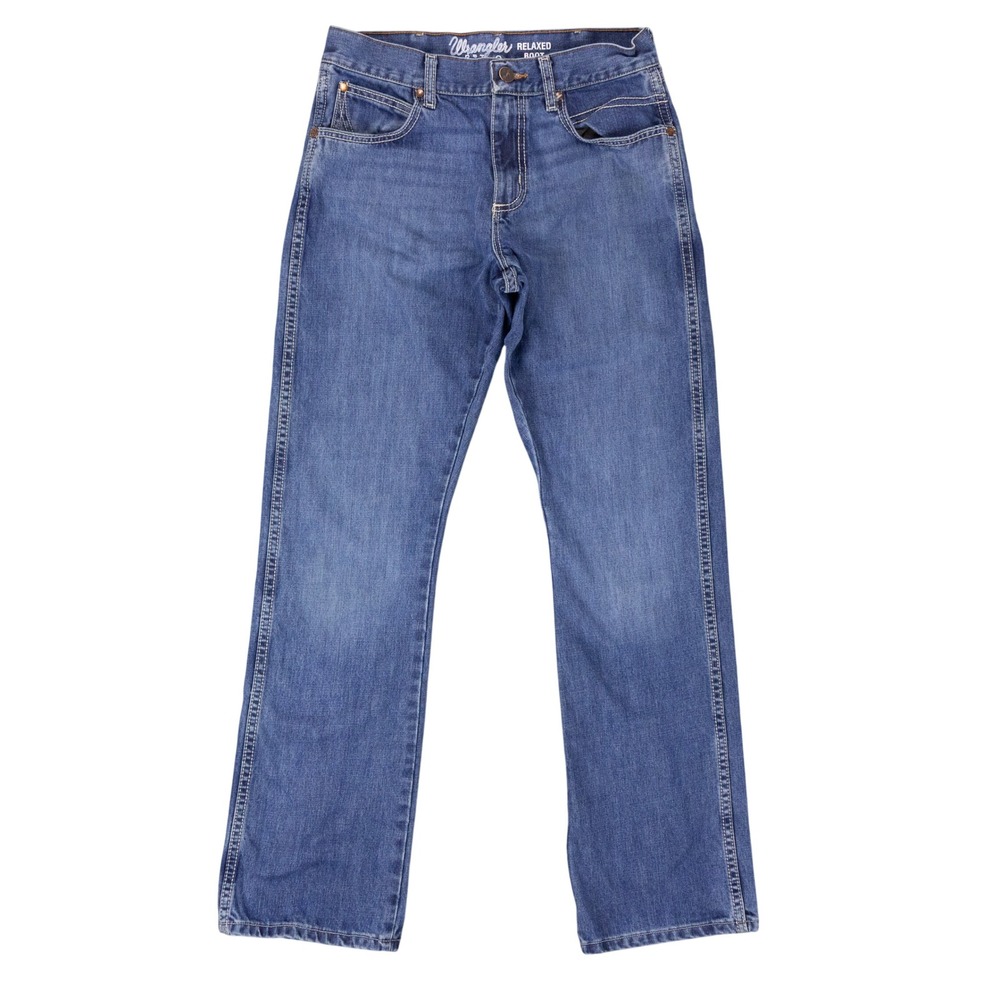 Wrangler Retro Relaxed Boot Cut Jeans Mens 30x34(fit 30x33) Blue Denim Western